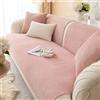 JJRETGY Copridivano Antiscivolo, Copriseduta Divano Velluto Di Mais 1 2 3 4 Posti, Fodera Per Divano Ad Angolo A Forma Di L, Per Cuscino Del Divano In Pelle O Tessuto (70X150cm, Rosa)