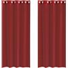 vidaXL Tende in Voile con Occhielli 2 pz Rosso Vino, Tenda a Rete, Tenda Trasparente, Voile per Finestra, Trattamento Finestra, Tenda Pura Voile