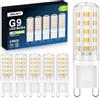 QOJUX 3.2 W G9 Lampadine Led Luce Bianca Calda, Classe Energetica C, 34 Led 520LM Lampadina G9 Equivalente A 40-50W Alogena, 2700K Ca 220-240V Senza Sfarfallio Non Dimmerabile Confezione Da 5