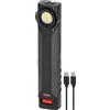 Brennenstuhl Lampada da officina a LED a batteria HL 600 AD/Dynamo con cavo USB C (600 + 180 lm, IP54, IK08, lampada da lavoro a batteria con durata fino a 15 ore, gancio e magneti integrati)