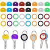 Prasacco Set di 32 tappi per chiavi, set di etichette, coprimozzi, in plastica, portachiavi in plastica, 2 stili, per chiavi di casa, organizzazione, Colori, S