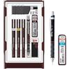 rOtring Isograph S0699380 - Set di 3 penne tecniche (0,25 mm, 0,35 mm, 0,50 mm) e portamine (0,5 mm), set con ricariche