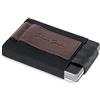 Jaimie Jacobs 'Nano Boy' Mini Portafoglio Porta Carte di Credito sottile Mini Wallet Portafoglio uomo piccolo dal design minimalista Porta tessere slim tascabile (Nero) (Saffiano Marrone)