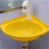 Gartenassistentin Lavabo Piccolo angolare Lavabo A Parete Senza Foratura Lavandini Triangolare Plastica Con Rubinetto E Accessori Di Scarico,Lavello per Bagno Per Camping-Car,Barca,Bagno,Wc