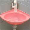 Gartenassistentin Lavabo Piccolo angolare Lavabo A Parete Senza Foratura Lavandini Triangolare Plastica Con Rubinetto E Accessori Di Scarico,Lavello per Bagno Per Camping-Car,Barca,Bagno,Wc