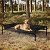 Gardner Pet Letto Rialzato per Cani Taglia Grande e Media, Brandina Traspirante da Esterno e Interno, Cuccia Estiva Resistente ai Graffi per Cani, Struttura in Metallo Robusta-(Nero, L)