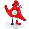 Doudou et Compagnie- Cerchio Mascotte Giochi Olimpici e Paralimpici-Statuetta para 16 CM, Cartone Animato, Colore Rosso, 16, JO2508