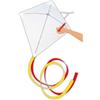 Günther Flugspiele 30120 - Aquilone monofilo Paint Your Kite, 4 pezzi, ciascuno di circa 69 x 69 cm, aquilone per bambini da dipingere, giocattolo a partire dai 4 anni, con maniglia e cordicella