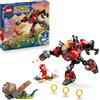 LEGO Sonic the Hedgehog Knuckles vs. Dr. Eggman Egg Crusher Mech Toy - Building Set incl. 2 Minifigures, Rings & Chaos Emeralds - Video Gaming Gift for 8+ Year Old Boys & Girls - 77005