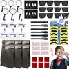 HuaMuDM 60 Pezzi Bambini Giocattolo Detective,Kit Spionaggio Gioco Detective per Bambini,con penna UV,taccuino, lente d'ingrandimento giocattolo,carte d'identità con clip,tampone per impronte digitali