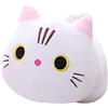 Uposao Peluche a forma di gatto, 25 cm, kawaii, sdraiato, gatto, animale, morbido cuscino imbottito per il compleanno, per bambini, ragazze, ragazzi, bianco