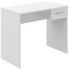 Amazon Basics Scrivania moderna per ufficio a casa, per computer, con 1 cassetto, facile montaggio, 50 x 90 x 73 cm, colore bianco