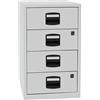 Bisley Home PFA - Cassettiera a 4 cassetti, in Metallo, 645 Grigio Chiaro, 40 x 41,3 x 67,2 cm