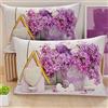 PETTI Artigiani Italiani - Coppia di Federe Cuscino 60x40 cm in Microfibra, Cuscini Arredo Camera da Letto, Divano, Salotto, Set 2 Fodere Copricuscino, Federa Shabby Viola, 100% Made in Italy