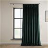 HPD Half Price Drapes Heritage - Tende in velluto felpato, lunghe 305 cm, oscuranti, per camera da letto e soggiorno, 100 x 120 L, (1 pannello), verde forestale