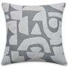 Gardinia Sehlbach Cuscino in filato di ciniglia, Grigio, 45 x 45 cm, Jacquard di alta qualità, Design moderno, Sfoderabile, Imbottitura inclusa