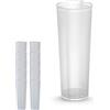 PARENCE.- Set di 10 Bicchieri Riutilizzabili 33cl - Bicchieri Rigidi in PP Senza BPA | Lavastoviglie |Tazze cilindriche infrangibili per bevande