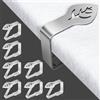 Aongray 8 mollette per tovaglia in acciaio inox, argento, per tavoli con spessore massimo di 3 cm (altezza 4 cm x 8 pezzi)