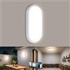 VivaLet Plafoniera LED Soffitto 18W 1800LM, Applique da Esterno/Interni, IP65 Luci Lampadario Bagno Ovale, 4000K Bianco Applique da Parete, Lampada LED Soffitto per Balconi Cantine Giardini Corridoi