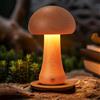 Schindora LED Lampada Da Comodino Funghi Di Legno,USB Luce Notturna Bambini Carica,Dimmazione Graduale 3W,Decor Comodini Camera Da Letto Per Cameretta Soggiorno