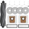 Bisenkud 14 pezzi di accessori per aspirapolvere robot Dreame L10s Ultra / L10 Ultra/Xiaomi Robot Vacuum X20+, parti di ricambio con 4 panni lavabili, 4 spazzole laterali, 2 sacchetti per la polvere, 2 filtri
