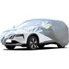 Favoto Copertura Auto Esterno Impermeabile - Telo Copriauto in PEVA+Cotone Anti UV Vento Polvere con Cerniera per Nissan Qashqai (2017-2024) Argento