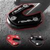 WOOGA Moto bici lato treppiede sedile cavalletto Extender piede supporto laterale estensione pedana Pad piastra bici modificato gamba Brace per Ho&nda Rebel CMX 250 CMX 300 CMX 500 2017-2024 (Rosso)