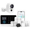 LWOHSI Sistema di allarme domestico wireless 4G+WIFI con telecamera esterna - Configurazione rapida e semplice, nessun canone mensile, controllo tramite app per la sicurez