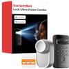 SwitchBot WiFi Smart Lock Ultra con Tastierino e Riconoscimento Facciale 3D, Serratura Smart con Impronte Digitali, Serratura Elettronica con Batteria Ricaricabile, Adatta a Matter, Alexa, Google