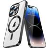 COTDINFOR Cover per Samsung Galaxy S22 Plus,Compatibile con MagSafe Ricarica Wireless,Trasparente Custodia Retro Antigraffio Protezione Silicone Antiurto Cover per Galaxy S22 Plus Nero YXIN.