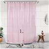 Barossa Design Tenda da doccia lunga rosa trasparente, altezza 198,1 cm, 3 magneti e impermeabile, leggera, in PEVA, per vasca da bagno, senza PVC, occhielli in metallo, colore rosa trasparente, 182 x