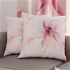 PETTI Artigiani Italiani - Coppia di Federe Cuscino 40x40 cm in Microfibra, Cuscini Arredo Camera da Letto, Divano, Salotto, Set 2 Fodere Copricuscino, Federa Floreale 8, 100% Made in Italy