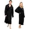 Blumtal - Accappatoio donna e uomo - morbido accappatoio in pile con cappuccio e pratiche tasche frontali, certificato Oeko-TEX®, taglia L, colore nero