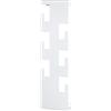 HAKU Möbel Appendiabiti da parete bianco, Acciaio - Dim. L 15 cm x A 60 cm x P 8 cm, Stile Moderno