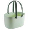 Gsycle Portaoggetti da doccia in 4 colori, cestino portaoggetti da bagno in plastica portatile di grande capacità con maniglie per dormitorio della cucina del bagno (Green)