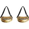 VALICLUD 2 pezzi con paillettes Glitter Donna Donna Sequenze Carino Attraente Paillettes Sling Borsa da Viaggio Anti- Tasca sul petto Glitter, oro + nero., Medium