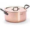 De Buyer - 6466.28 - Casseruola alta con coperchio, maniglie in bronzo - 28 cm