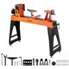 VEVOR Tornio per Legno, 1500W / 2 CV, Tornio da Banco per Legno con Velocità Variabile da 0 a 3200 giri/min, Banco da Lavoro da 450 x 1020 mm, Motore DC Senza Spazzole, Costruzione in Ghisa