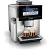 Siemens Macchina da caffè EQ900 TQ905D03, controllo app, display full touch, modalità barista, riduzione del rumore, fino a 10 profili, macinazione premiata, pulizia automatica del vapore, 1500 W