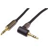 PremiumCord Cavo Jack Stereo HQ da 3,5 mm, Spina Jack da 3,5 mm, Stereojack Maschio-Maschio 90°, Cavo Di Collegamento Audio Cuffie Aux, Schermato, Connettore In Metallo, M/M, Lunghezza 5 m