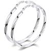Bestyle Orecchini Donna Cerchio in Acciaio Inossidabile, Orecchini Cerchio Donna Intrecciato 80mm Confezione Regalo