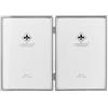 Lawrence Frames Cornice portafoto doppia in metallo, 12,7 x 17,8 cm, argento