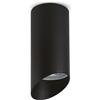 Maclean Faretto da superficie MCE360 con attacco GU10 fino a 40W | Plafoniera in alluminio per uso interno | design moderno | 55x130 millimetri (Nero)