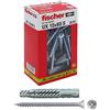 Fischer 20 Tasselli UX con vite, 10 x 60 mm, per Muro pieno, Mattone Forato, Cartongesso, 542457
