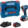 Bosch Professional 18V System Avvitatore con percussione a batteria GDR 18V-215 (incl. 2 batterie GBA 18V 4.0Ah, caricabatteria GAL 18V-40, L-BOXX)