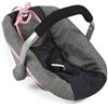 Bayer Chic 2000-Seggiolino Auto per Bambole, Melange, Colore Grigio/Navy, 45 x 31 x 32 cm, 708 26
