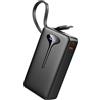 Hosgubo Power Bank, 10000mAh Mini Caricatore Portatile 22.5W Ricarica Rapida, Ultra Portatile Powerbank con USB C Cavo Integrato, Batterie Esterna di 3 porte uscita per iPhone 16 Samsung Xiaomi Android iPad