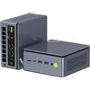 GMKtec Mini PC Gaming, M7 Ultra Ryzen 7 PRO 6850U, 16GB RAM DDR5 + 1TB SSD PCIe, Oculink Doppia Scheda di Rete LAN 2.5G, Computer Desktop, Doppio USB4, HDMI 2.1, USB-C