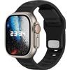 DONEGANI UC1 per Cinturino Apple Watch 40mm 44 mm 46mm 42mm 45mm 41mm 38mm 49mm Se Ultra 2 Serie 10 9 8 7 6 5 4 3 Band Bracciale Sport Silicone, Nero