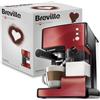 Breville PrimaLatte Macchina da caffè, Macchina per caffè espresso, cappuccino e latte, Pompa italiana da 15 bar, Montalatte automatico, Compatibile con capsule ESE, Rosso VCF046X